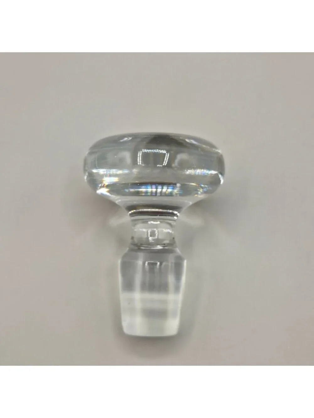 Clear Glass Decanter or Bottle Stopper Replacement Flat Top Tapered Stem